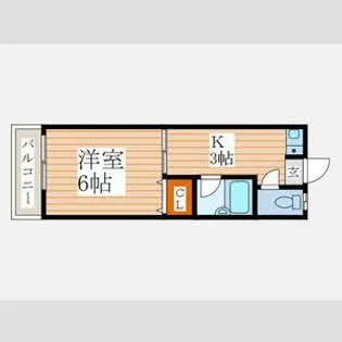 1Kの間取り画像