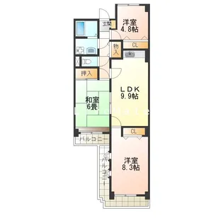 ミルキィウェイ33【1階】の間取り