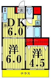 クレールハイツ【1階】の間取り