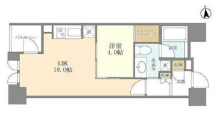 シティハウス東京新橋【8階】の間取り