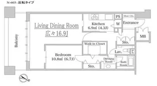 東京都中央区日本橋箱崎町【マンション】の間取り