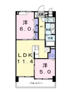 ローズ ライン【1階】の間取り
