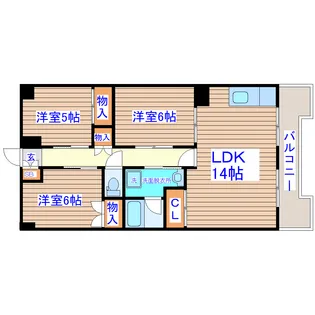 エステマール【1階】の間取り