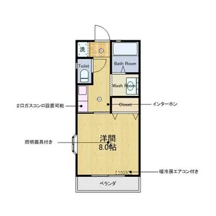 1Kの間取り画像