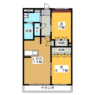 シャローム【2階】の間取り