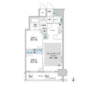 東京都新宿区北新宿1【マンション】の間取り