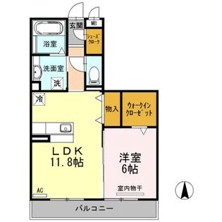 愛知県尾張旭市北原山町平池浦【アパート】の間取り