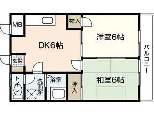 ハイム木田【2階】の間取り