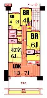 ヨコハマオールパークス一街区【1階】の間取り