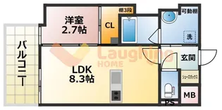 福岡県久留米市花畑2【マンション】の間取り