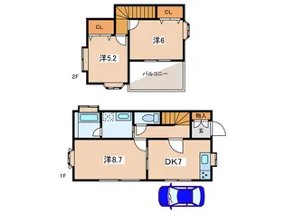 神奈川県相模原市南区磯部【一戸建】の間取り