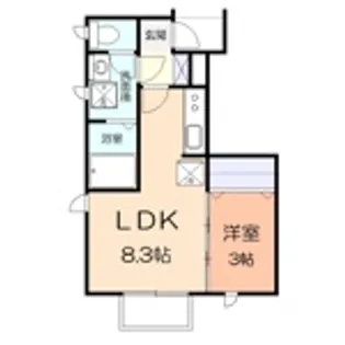 ローズ ココ【1階】の間取り