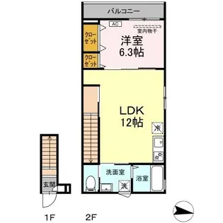 メロディア原口 C棟【2階】の間取り