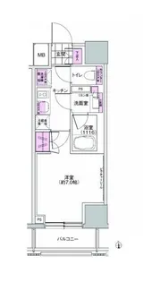 プレジリア東日本橋【4階】の間取り