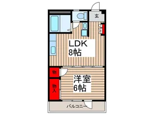 第3野島ハイツ【2階】の間取り