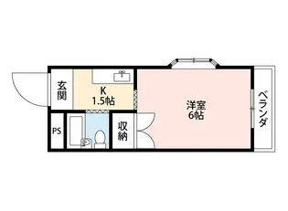 川村ハイツ【3階】の間取り