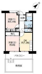 UR香里ヶ丘けやき東街【1階】の間取り