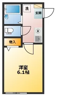 ヴァン・ドゥ・ラ・リベルテ【2階】の間取り