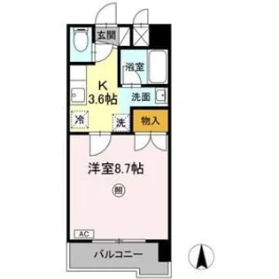 アムールシャトー【8階】の間取り