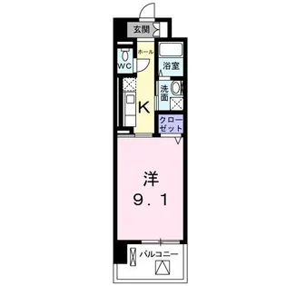 グランアルブル【6階】の間取り