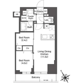 BluRock後楽園【6階】の間取り