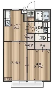 コンフォート的場【2階】の間取り