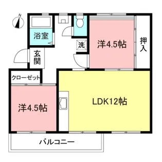 左近山団地3街区24号棟【5階】の間取り