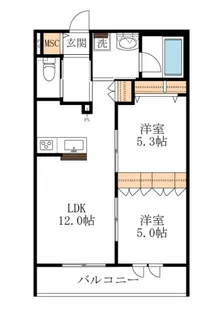 La Gracieuse~ラグラシューズ~【2階】の間取り