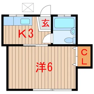 コーポミヤカワ【1階】の間取り