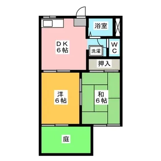 サンハイツ花園 B棟【1階】の間取り