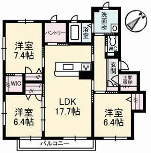 シャーメゾンアミスターIV【2階】の間取り