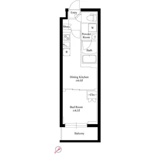 ハーモニーレジデンス東京サウス六郷【2階】の間取り