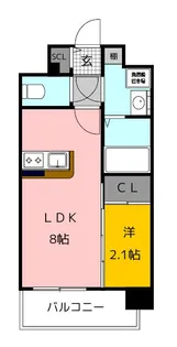 MODERN PALAZZO 箱崎駅前【8階】の間取り