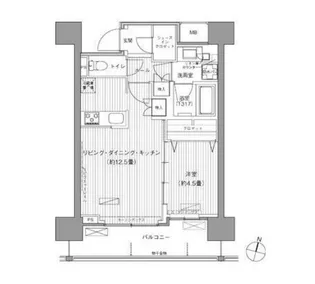 ヒューリックレジデンス千葉中央【10階】の間取り