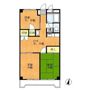 フォンテーヌ市ヶ尾【1階】の間取り