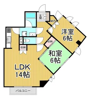 シロハイヌ門戸【4階】の間取り