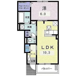 ルミウスII A【1階】の間取り