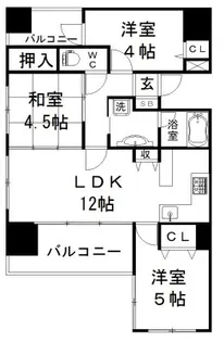 ワコーレ明石本町彩雲館【9階】の間取り