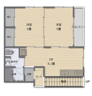 若草ハイツ【2階】の間取り