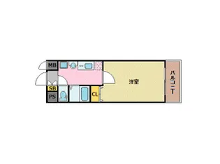 エステムコート博多駅前アヴェール【7階】の間取り