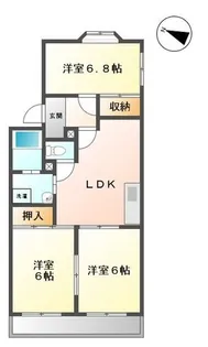 ハイツ株山【1階】の間取り