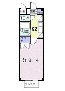 エスポワ-ルA【2階】の間取り
