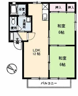 コーポ松浦II【2階】の間取り