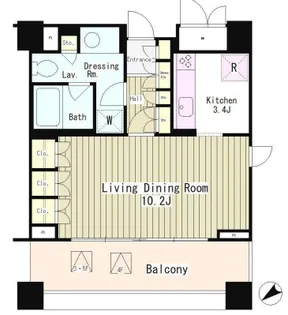 パークオアシス赤坂丹後坂【4階】の間取り