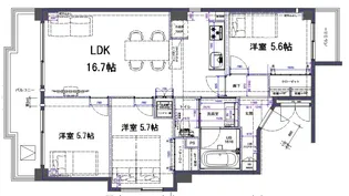目白テラスドハウス(メジロテラスドハウス)【3階】の間取り