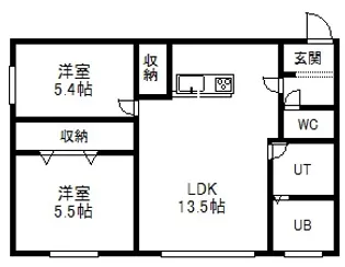 Nakajima Park Side【3階】の間取り