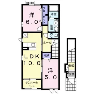 ベル フィオーレ【2階】の間取り