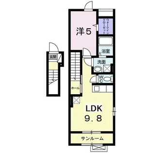 クローバー ハウス【2階】の間取り