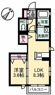 アーバンライフM6【1階】の間取り