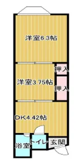 若葉荘【2階】の間取り